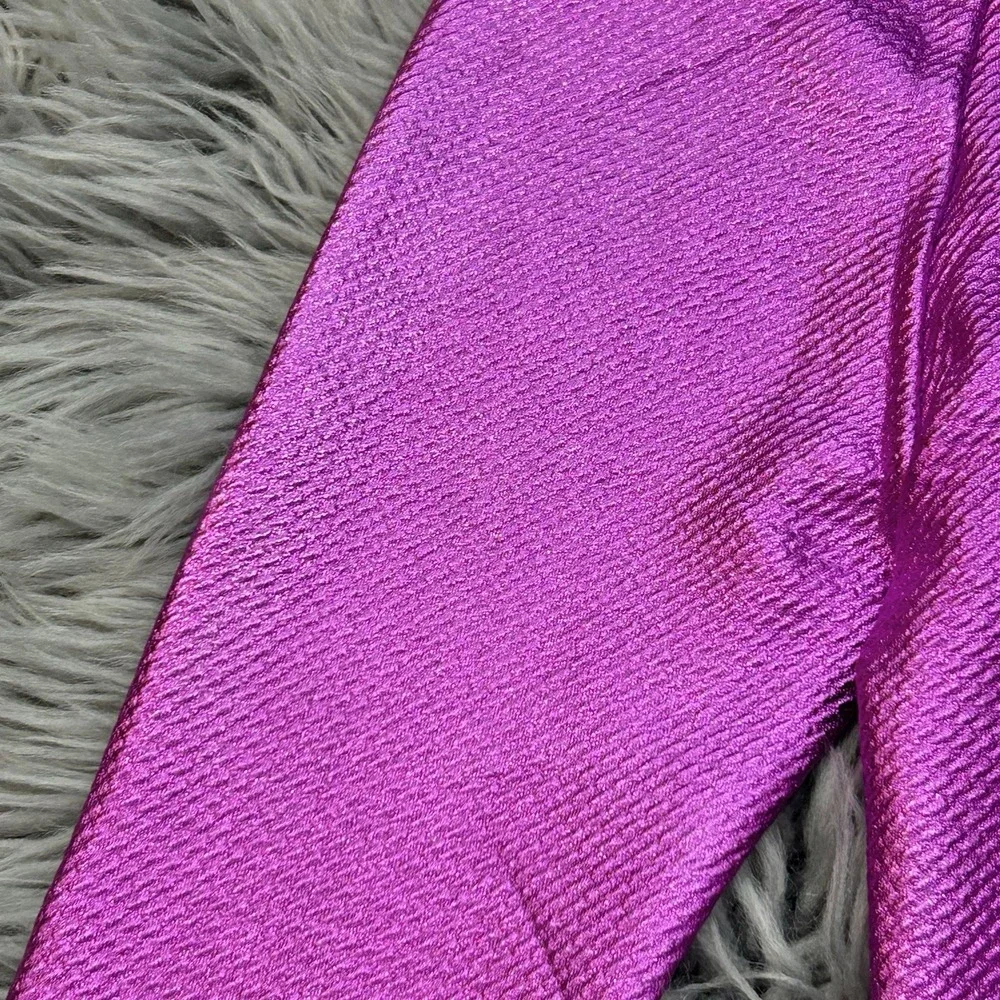 Frenchie Girls Textured Bright Metallic Magenta Dust Leggings‎ Size 3T NWT
